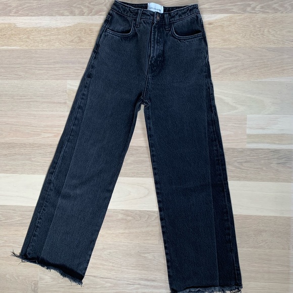 Les Coyotes de Paris girls black wide leg jeans size 10